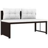 4 Piece Garden Lounge Set Poly Rattan Brown