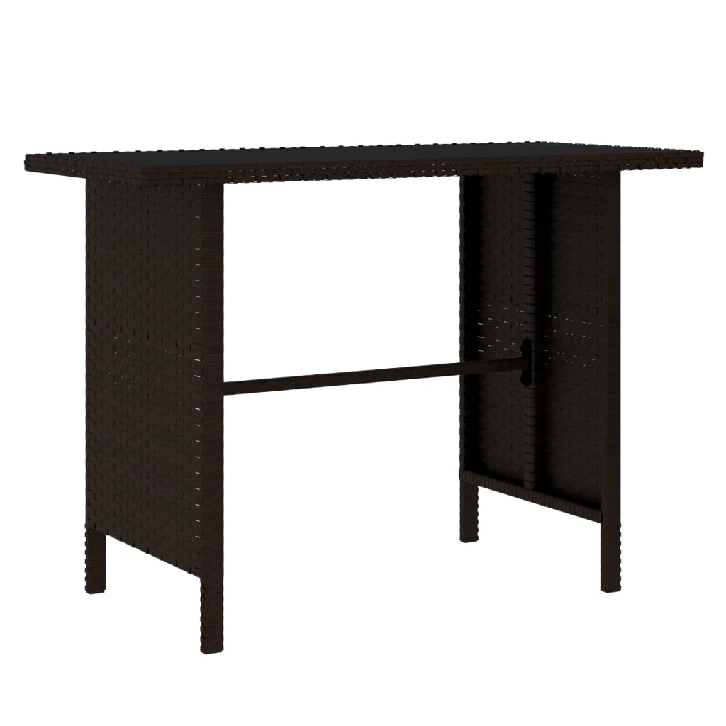 4 Piece Garden Lounge Set Poly Rattan Brown