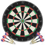 Professional Sisal Dartboard with 6 Darts