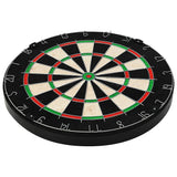 Professional Sisal Dartboard with 6 Darts and Surround - Close-Up Angle