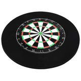 Professional Sisal Dartboard with 6 Darts and Surround - Low Angle
