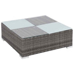 12 Piece Garden Lounge Set with Cushions Poly Rattan Grey
