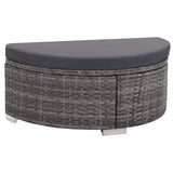 8 Piece Garden Lounge Set with Cushions Poly Rattan Grey - Top-Down View