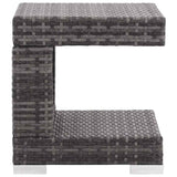 7 Piece Garden Lounge Set with Cushions Poly Rattan Grey - Extra Image