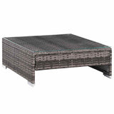 7 Piece Garden Lounge Set with Cushions Poly Rattan Grey - Extra Image