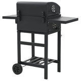 Charcoal-Fueled BBQ Grill with Bottom Shelf Black - Top-Down View