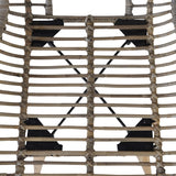 Dining Chairs 2 pcs Brown Natural Rattan - Top-Down View
