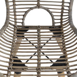 Dining Chairs 2 pcs Brown Natural Rattan - 45-Degree Angle