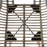 Dining Chairs 4 pcs Brown Natural Rattan