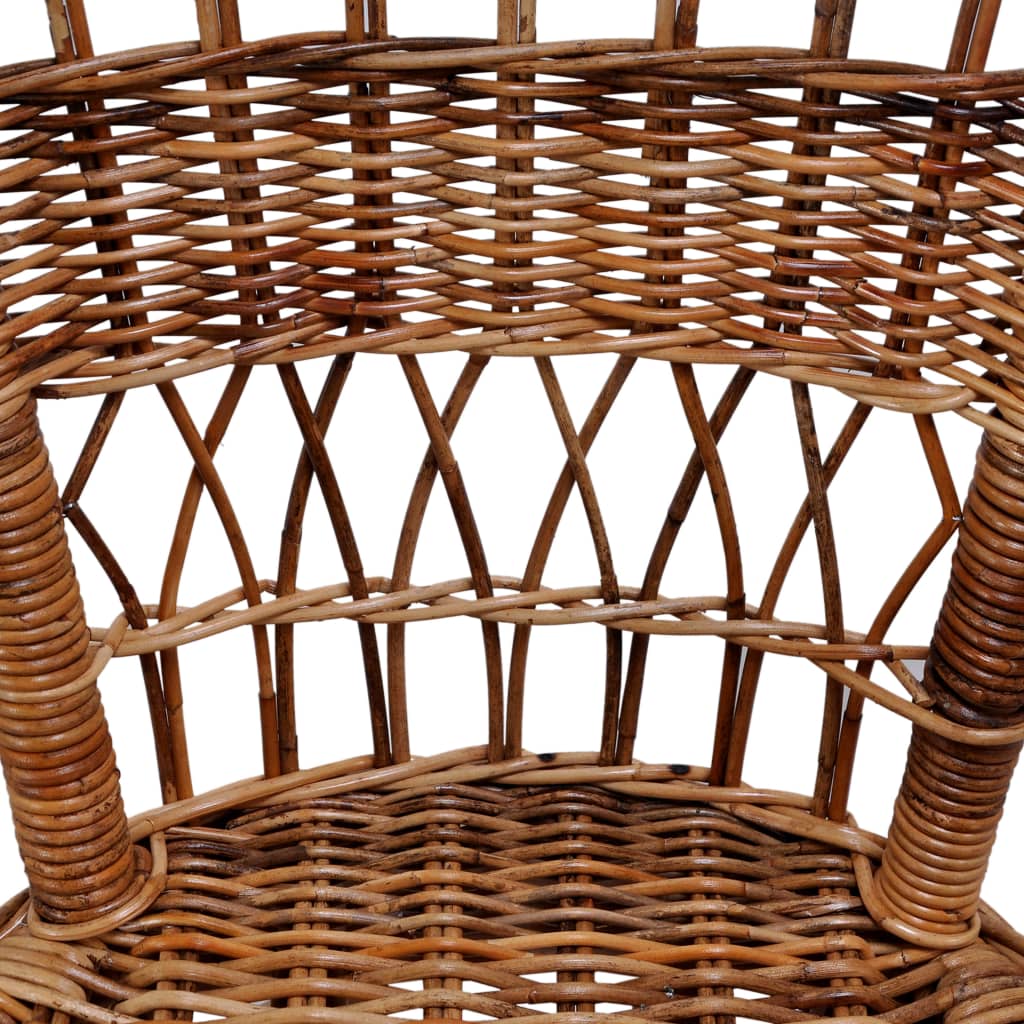 Outdoor Chair Natural Rattan Brown