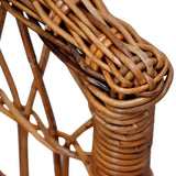 Outdoor Chair Natural Rattan Brown - Rear View