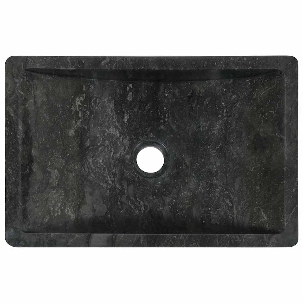 Sink 45x30x12 cm Marble High Gloss Black