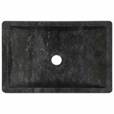 Sink 45x30x12 cm Marble High Gloss Black - Close-Up Angle