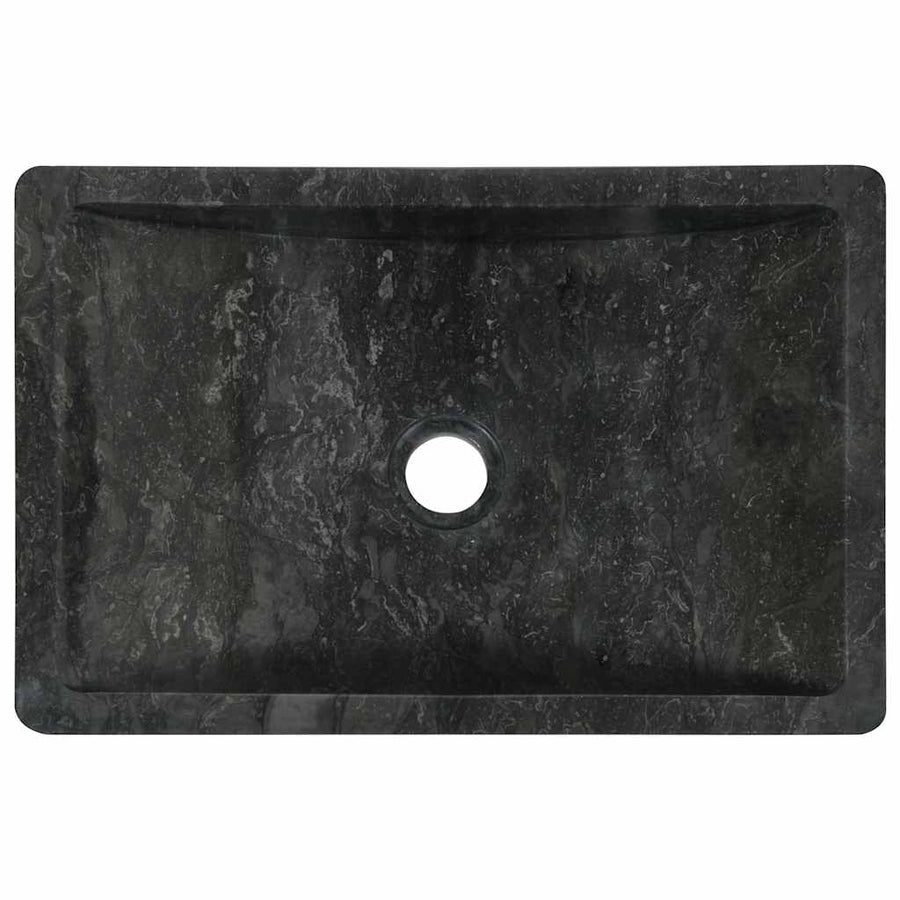 Sink 45x30x12 cm Marble High Gloss Black