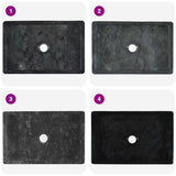 Sink 45x30x12 cm Marble High Gloss Black - Extra Image