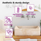 Sink 45x30x12 cm Marble High Gloss Cream - Extra Image