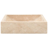 Sink 45x30x12 cm Marble High Gloss Cream - 45-Degree Angle