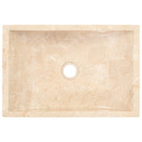 Sink 45x30x12 cm Marble High Gloss Cream - Close-Up Angle