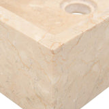 Sink 45x30x12 cm Marble High Gloss Cream - Low Angle