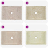 Sink 45x30x12 cm Marble High Gloss Cream - Extra Image