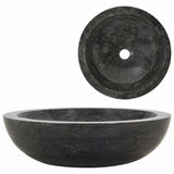 Sink 40x12 cm Marble Black - Front View