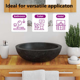Sink 40x12 cm Marble Black