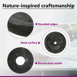 Sink 40x12 cm Marble Black