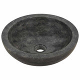 Sink 40x12 cm Marble Black - Top-Down View