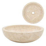 Sink 40x12 cm Marble Cream - Front View