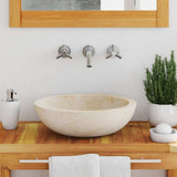 Sink 40x12 cm Marble Cream - Side View