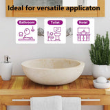 Sink 40x12 cm Marble Cream - Low Angle