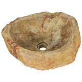 Sink 45x35x15 cm Fossil Stone Cream - Rear View