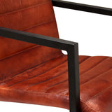 Dining Chairs 6 pcs Brown Real Leather