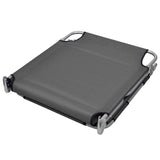 Foldable Sunlounger with Head Cushion Adjustable Backrest Grey - Top-Down View