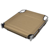 Foldable Sunlounger with Head Cushion Adjustable Backrest Taupe - Top-Down View