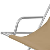 Reclining Deck Chairs 2 pcs Steel Taupe