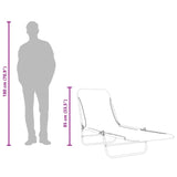 Folding Sun Loungers 2 pcs Steel and Fabric Grey - Extra Image