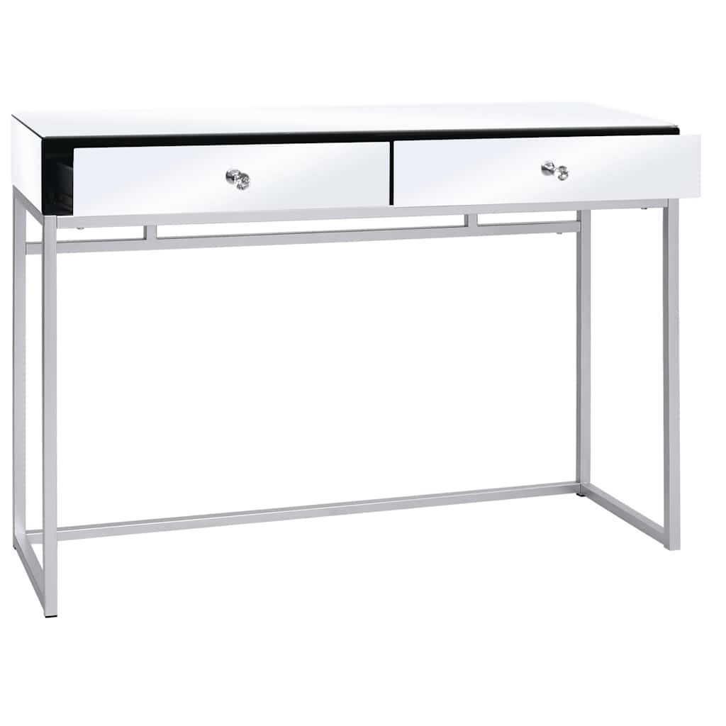 Mirrored Console Table Steel and Glass 107x33x77 cm