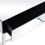 Mirrored Console Table Steel and Glass 107x33x77 cm - Rear View