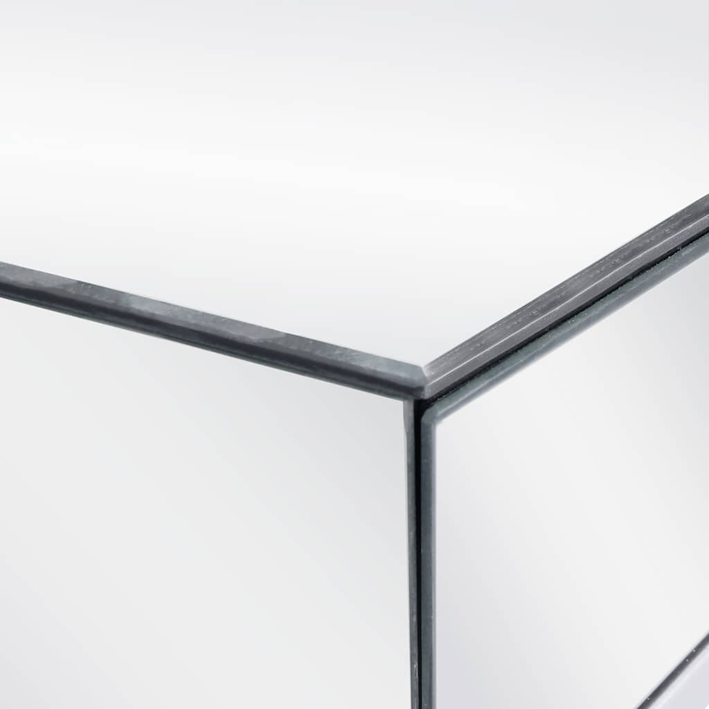Mirrored Console Table Steel and Glass 107x33x77 cm