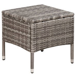 3 Piece Bistro Set Poly Rattan Grey