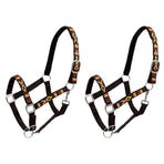Head Collars 2 pcs for Horse Nylon Size Pony Black