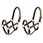 Head Collars 2 pcs for Horse Nylon Size Pony Black