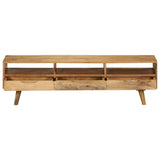 TV Cabinet Solid Mango Wood 140x30x41 cm - Front View