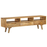 TV Cabinet Solid Mango Wood 140x30x41 cm - Extra Image