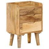 Bedside Cabinet Solid Mango Wood 40x30x59.5 cm