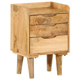 Bedside Cabinet Solid Mango Wood 40x30x59.5 cm - Close-Up Angle