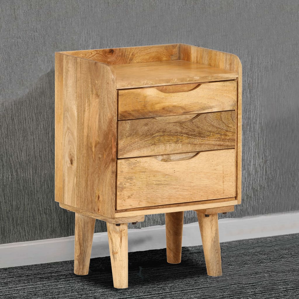 Bedside Cabinet Solid Mango Wood 40x30x59.5 cm