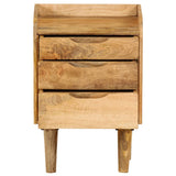 Bedside Cabinet Solid Mango Wood 40x30x59.5 cm - Side View