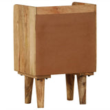 Bedside Cabinet Solid Mango Wood 40x30x59.5 cm - Top-Down View